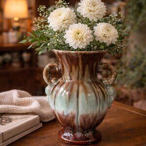 Vintage Bay Keramik West German Pottery Vase Fat Lava Drip Glaze Ceramic Decor